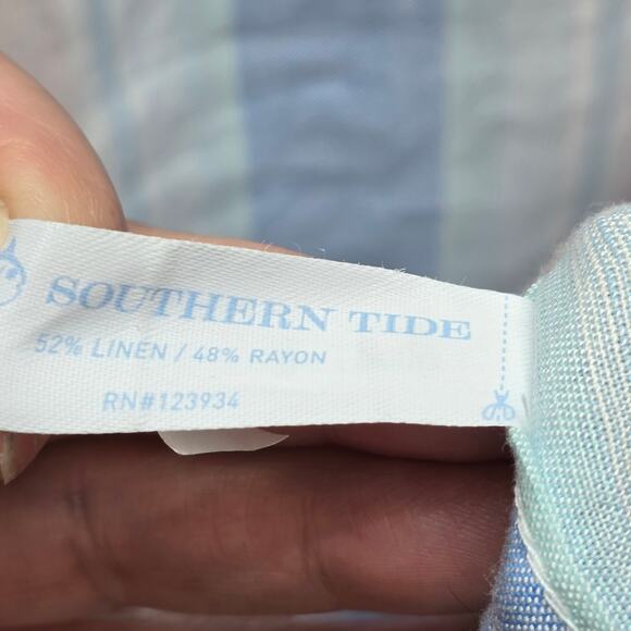 Southern Tide Kamryn Resort Stripe Shirt Dress Preppy Beach Multicolor SZ Large - Picture 5 of 6